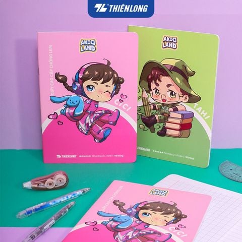 Combo 5/10 Tập học sinh chống lem 48 trang 4 ô ly vuông 2.5mm 120gsm Thiên Long NB-119/AK - Akooland thế giới học cụ thần kỳ - Mẫu ngẫu nhiên