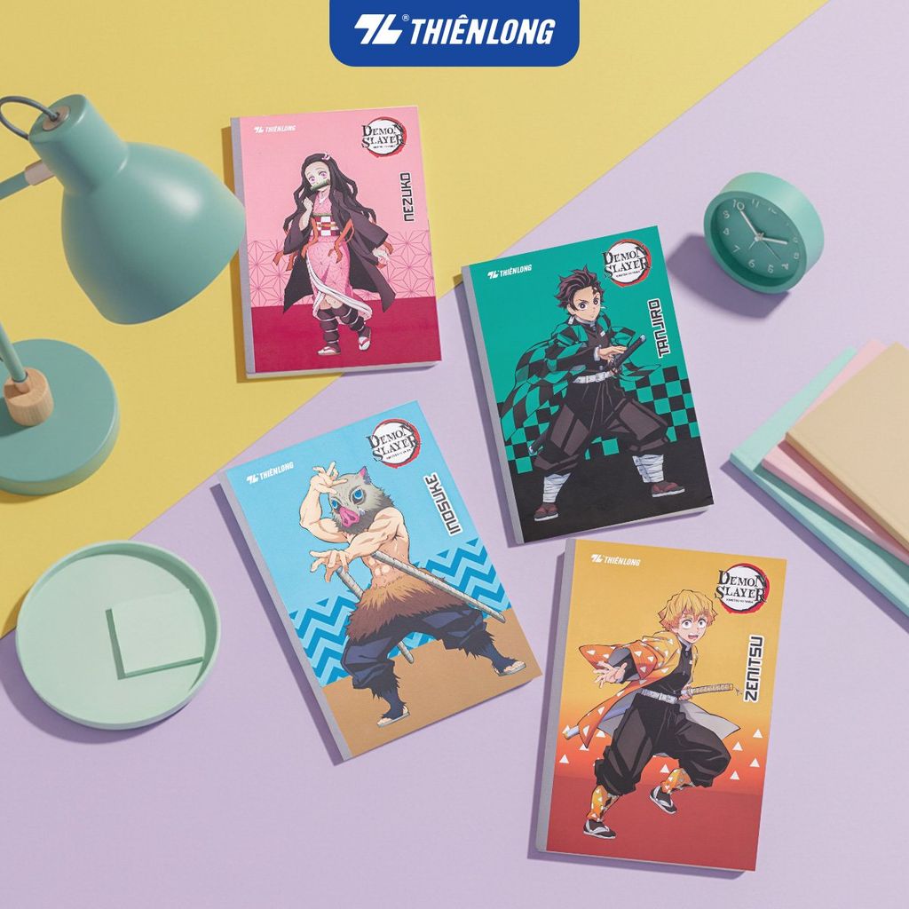 Tập vở Thiên Long 80/120 trang kẻ ngang 7mm 70gsm - dành cho học sinh, sinh viên - Phiên bản Demon Slayer