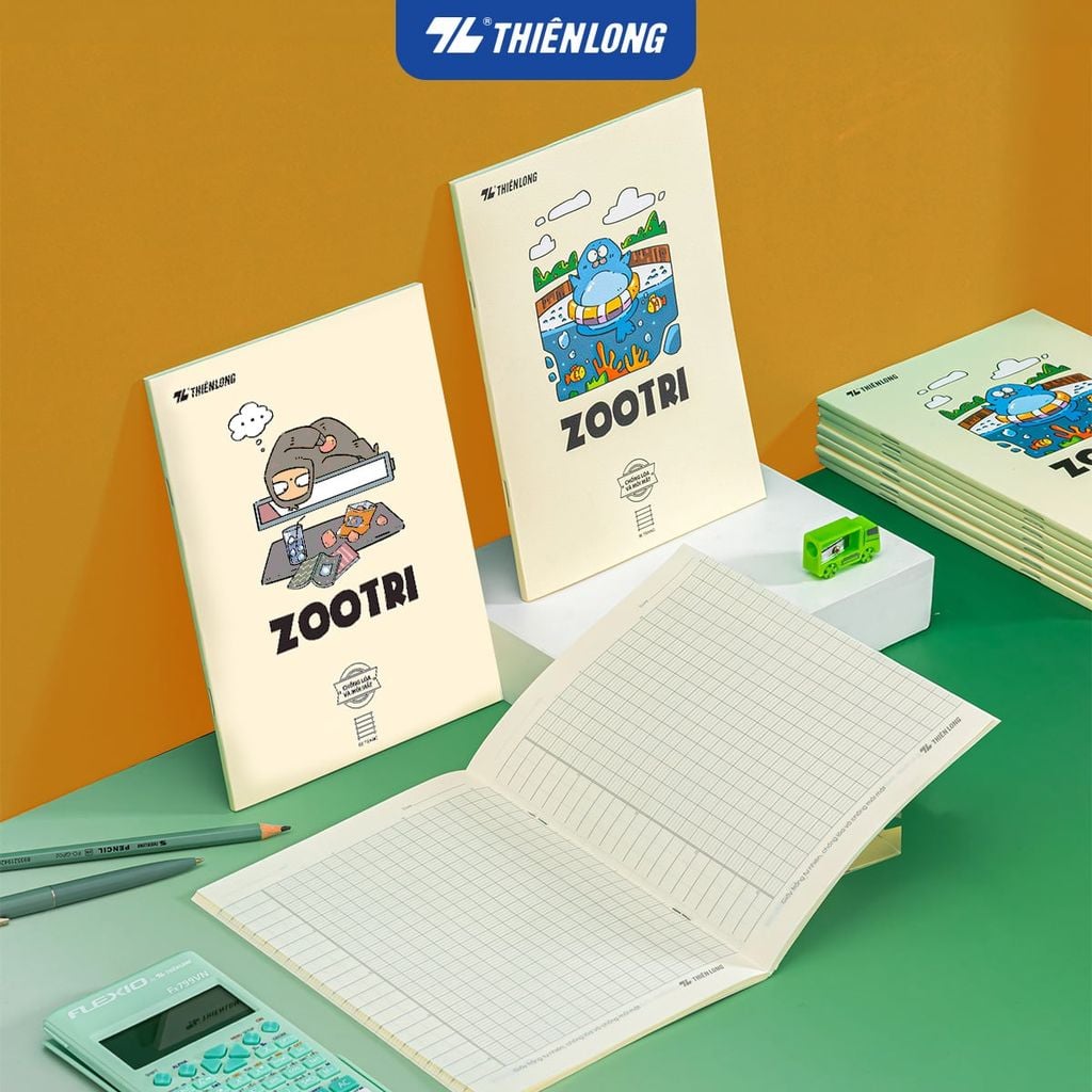Tập học sinh chống lóa 96 trang 4 ô ly ngang 2mm 70gsm Thiên Long NB-146 - Mẫu ngẫu nhiên