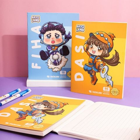 Combo 5/10 Tập học sinh chống lóa 96 trang 4 ô ly vuông 2mm 100gsm Thiên Long NB-117/AK - Akooland thế giới học cụ thần kỳ - Mẫu ngẫu nhiên