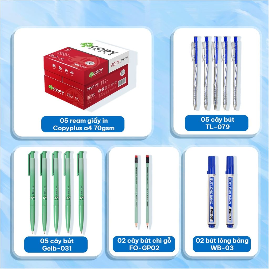 Combo giấy in văn phòng vươn cao