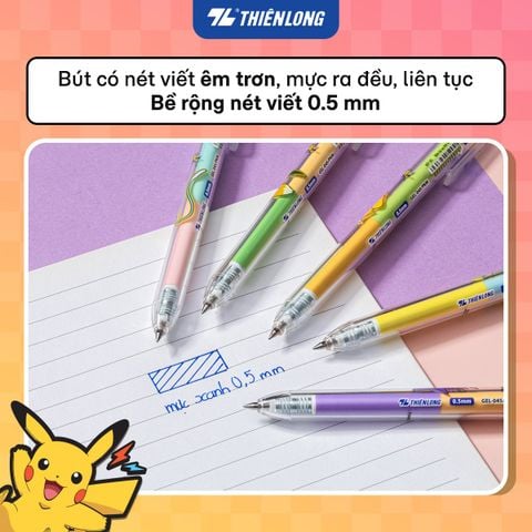 Bộ sưu tập học cụ Thiên Long Pokémon – Set quà tặng hình ảnh Pikachu bản quyền - Mẫu ngẫu nhiên