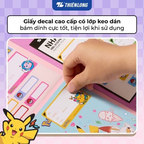 Nhãn vở - Nhãn tập Thiên Long Pokémon NBL-010/PKM
