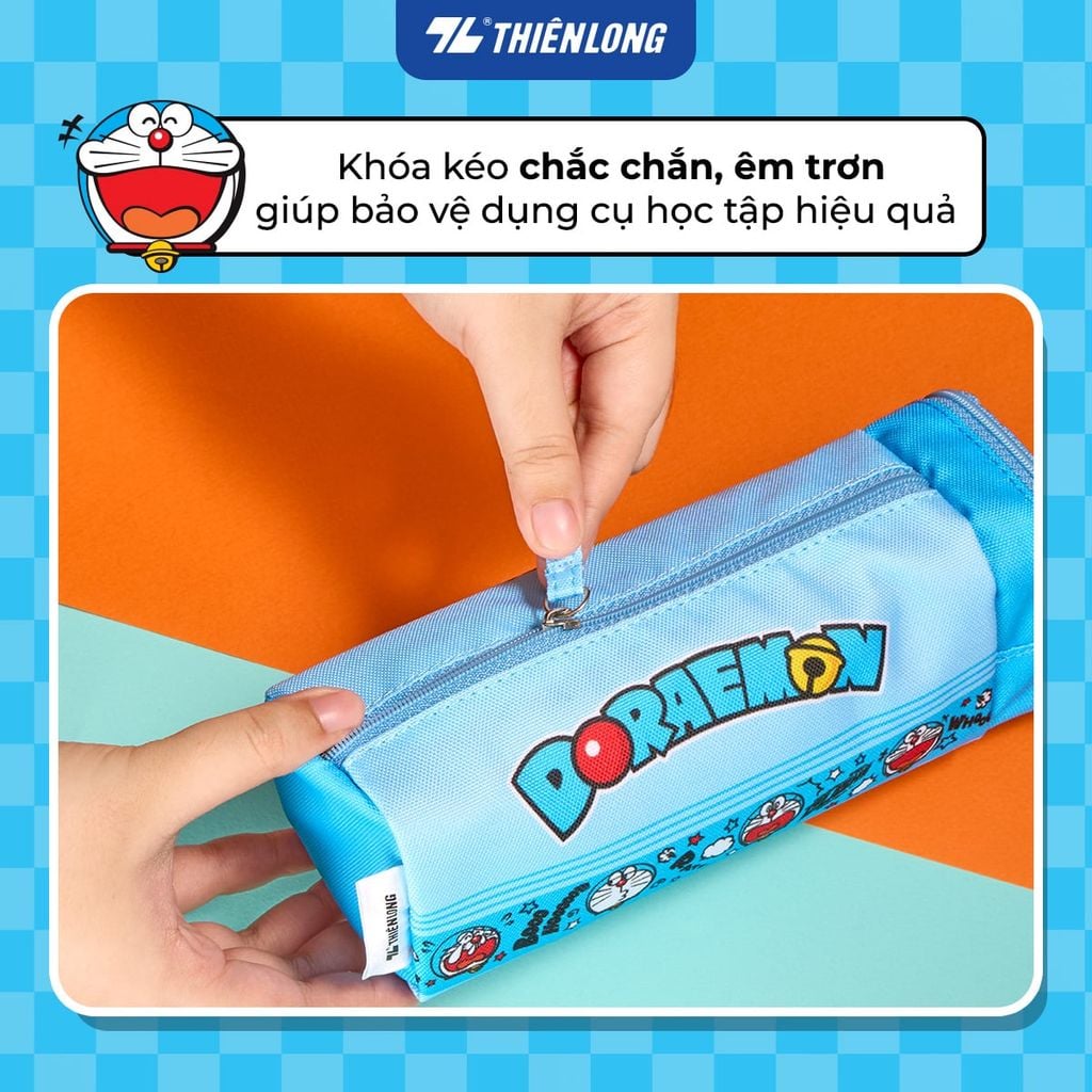 Túi - Bóp viết Thiên Long Doraemon PCA-023/DO Hộp bút dây kéo