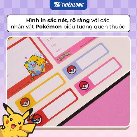 Nhãn vở - Nhãn tập Thiên Long Pokémon NBL-010/PKM