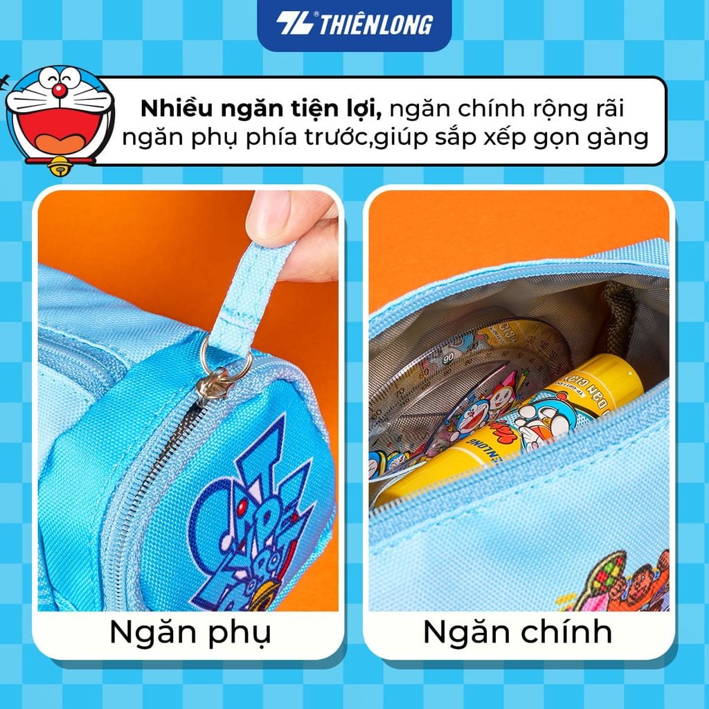 Túi - Bóp viết Thiên Long Doraemon PCA-023/DO Hộp bút dây kéo