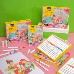 Pastel Acrylic Markers Bút sơn/ Bút lông 6/12/24 màu ThiênLong Colokit - Màu sắc tươi sáng, Mượt tay đều màu