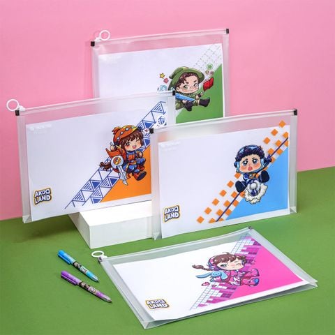 Túi Zip Thiên Long - Túi đựng tài liệu A4 CBF-005/AK - Phiên bản Akooland