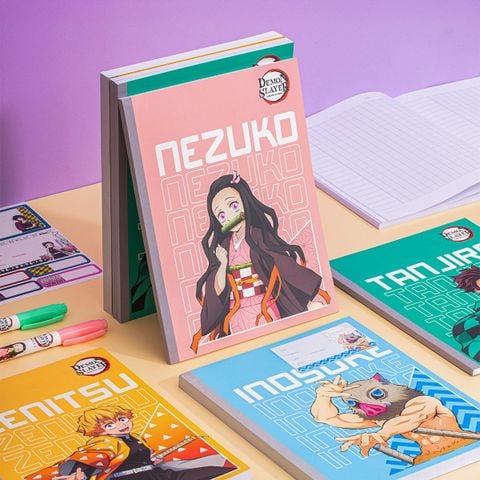 Tập vở Thiên Long 96/200 trang 4 ô ly ngang 2mm 70gsm - dành cho học sinh, sinh viên - Phiên bản Demon Slayer