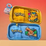 Túi - Bóp đựng bút viết Thiên Long Pokémon Premium PCA-024/PKM – Hộp Bút Dây Kéo Hình Pikachu & Eevee