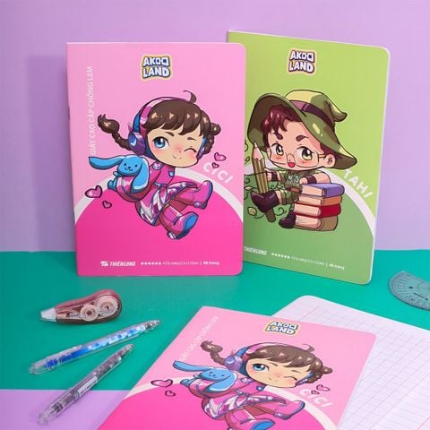 Combo 5/10 Tập học sinh chống lem 48 trang 4 ô ly vuông 2.5mm 120gsm Thiên Long NB-119/AK - Akooland thế giới học cụ thần kỳ - Mẫu ngẫu nhiên