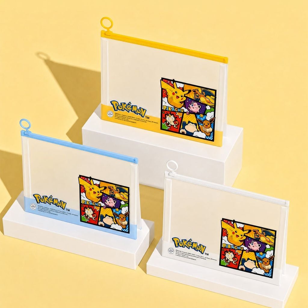 Túi tài liệu A4 khóa zip Thiên Long Pokémon CBF-009/PKM