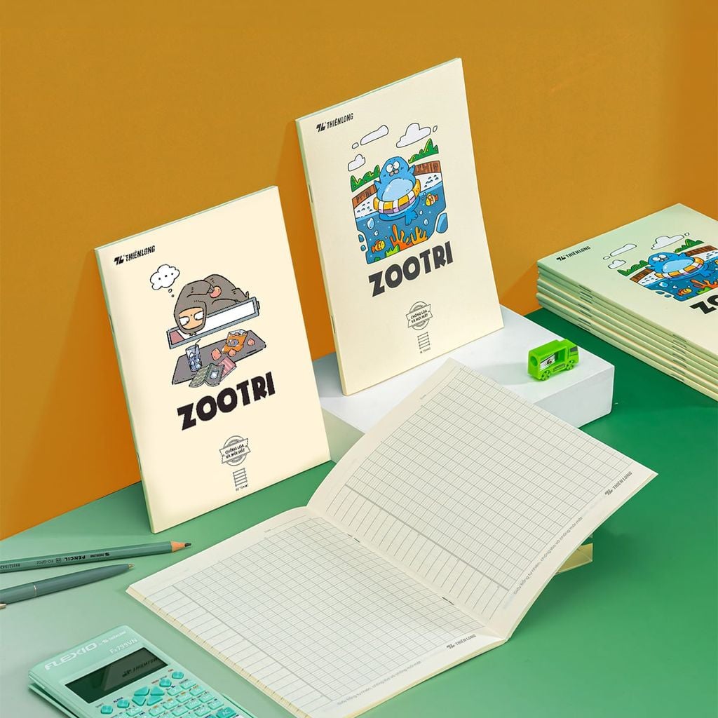 Tập học sinh chống lóa 96 trang 4 ô ly ngang 2mm 70gsm Thiên Long NB-146 - Mẫu ngẫu nhiên