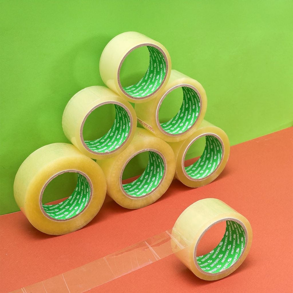 Combo 5 Băng keo trong Thiên Long Flexoffice 40-200 yards độ bám dính tốt, phù hợp cho nhiều nhu cầu đóng gói, văn phòng và gia đình