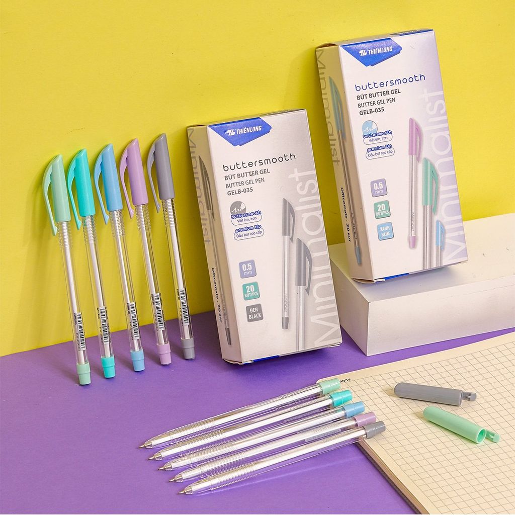 Bút gel B - Buttersmooth Gel Thiên Long GELB-035 - Premium Tip viết êm, trơn