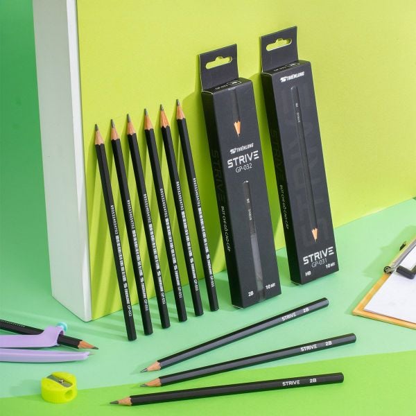 Bút chì gỗ HB - 2B Strive Thiên Long