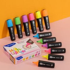 Bút dạ quang Hi!Line Neon Thiên Long HL-029 – Màu sáng nổi bật, không lem mực