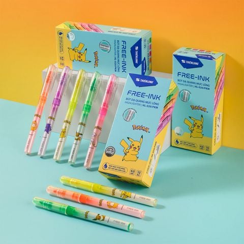 Bút dạ quang Thiên Long Free-Ink Pokémon HL-020/PKM
