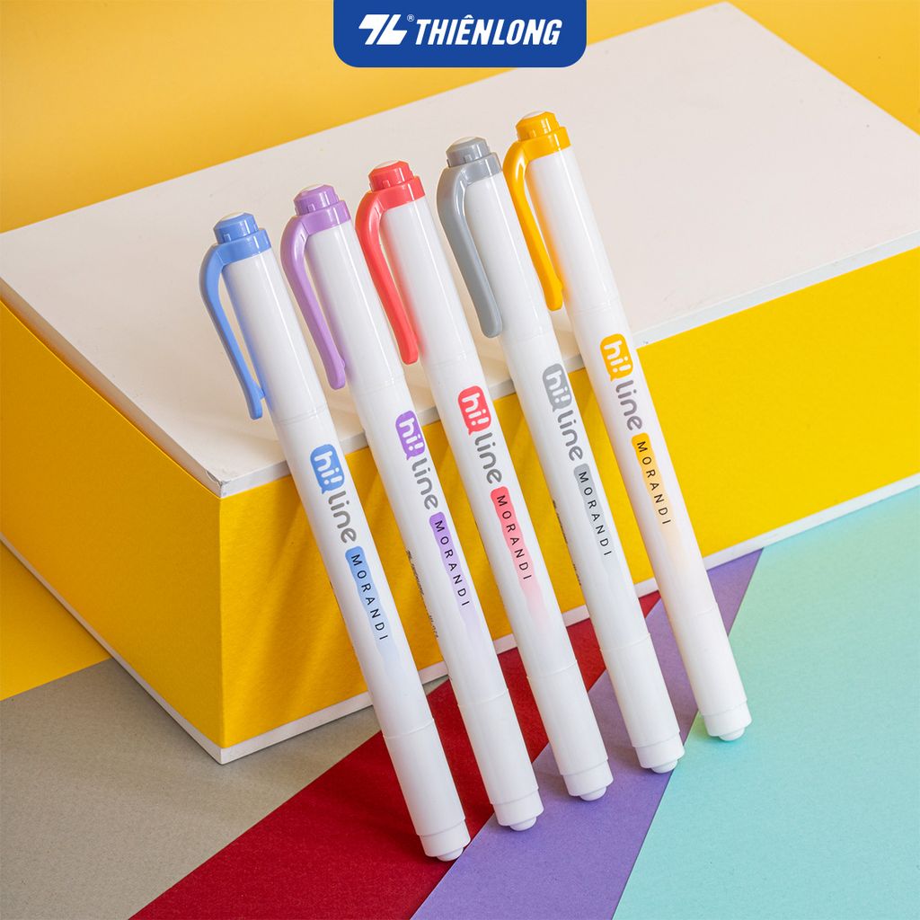 Bút dạ quang màu Morandi Hi! Line Thiên Long HL-024 - Công nghệ chống khô mực