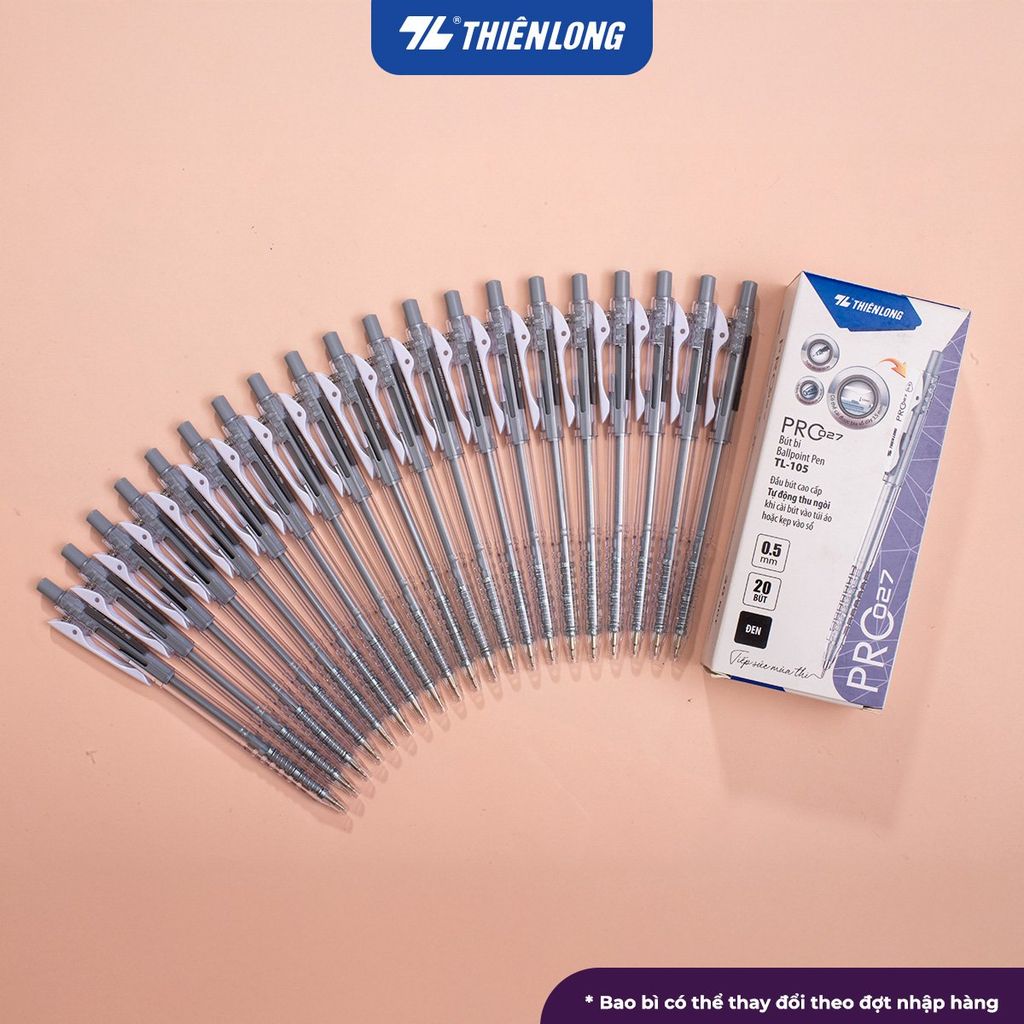 Combo 20 Bút bi màu pastel PRO 027 Thiên Long TL-105