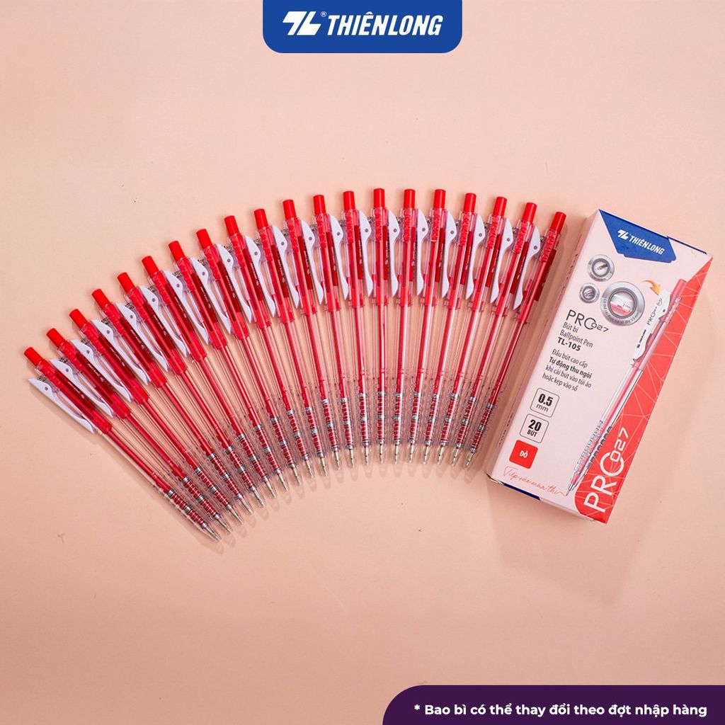 Combo 20 Bút bi màu pastel PRO 027 Thiên Long TL-105