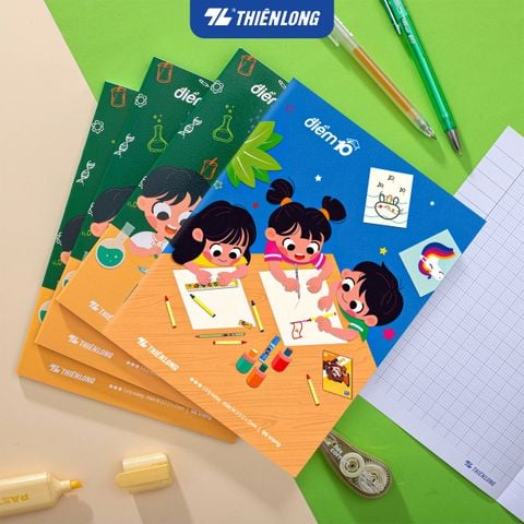 Tập học sinh 96 trang 5 ô ly vuông 80 gsm Điểm 10 TP-NB074 (hình ngẫu nhiên)