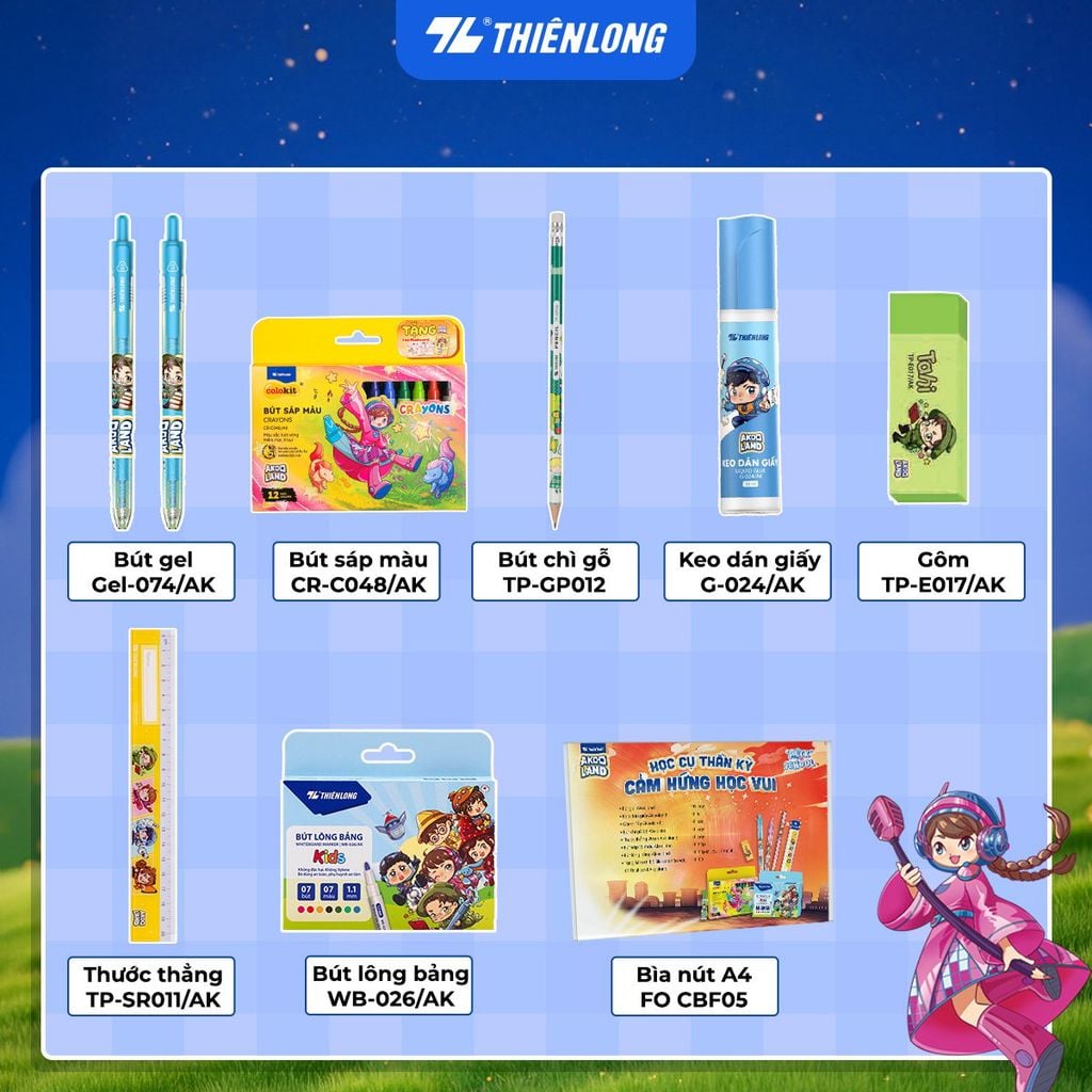 Bộ học cụ Thiên Long Akooland - Khám Phá Thế Giới Sáng Tạo