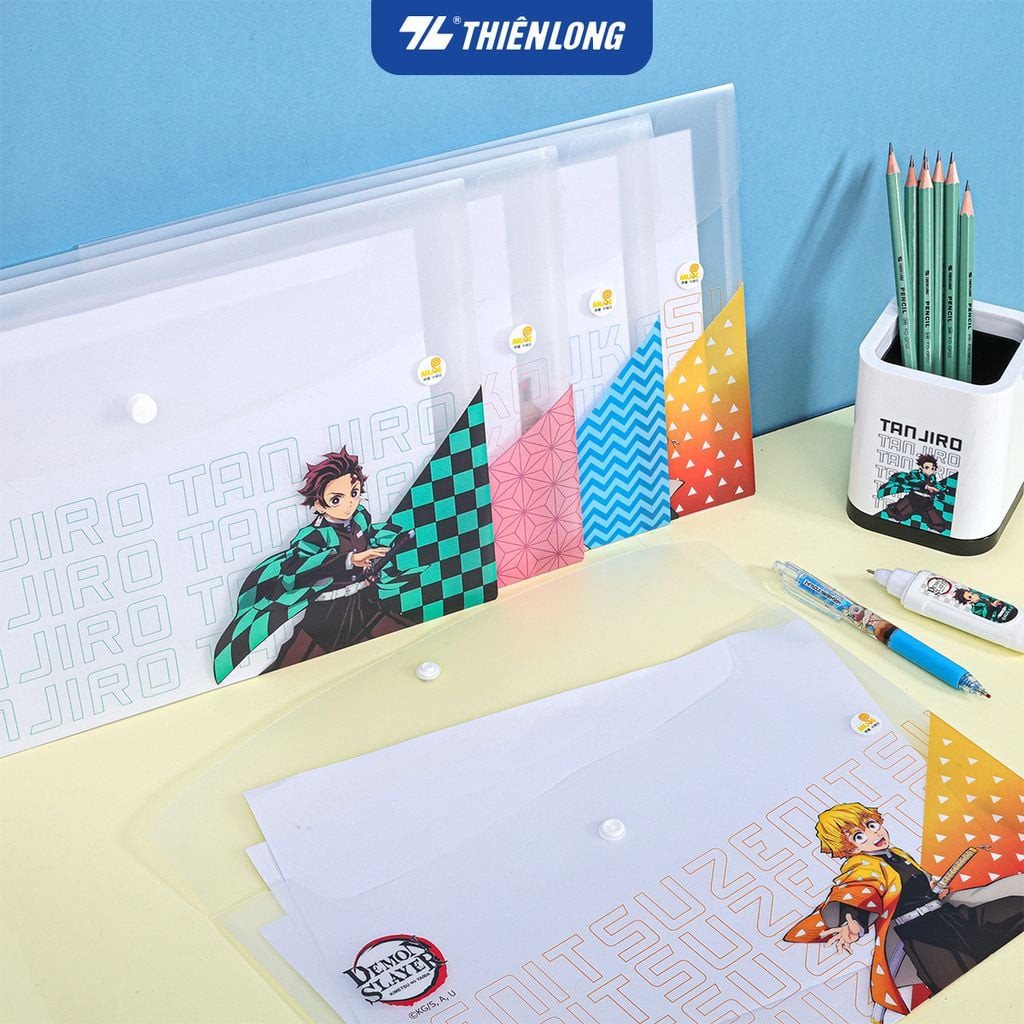 Bìa nút Thiên Long - Bìa tài liệu A4 CBF-008/DS - Phiên bản Demon Slayer