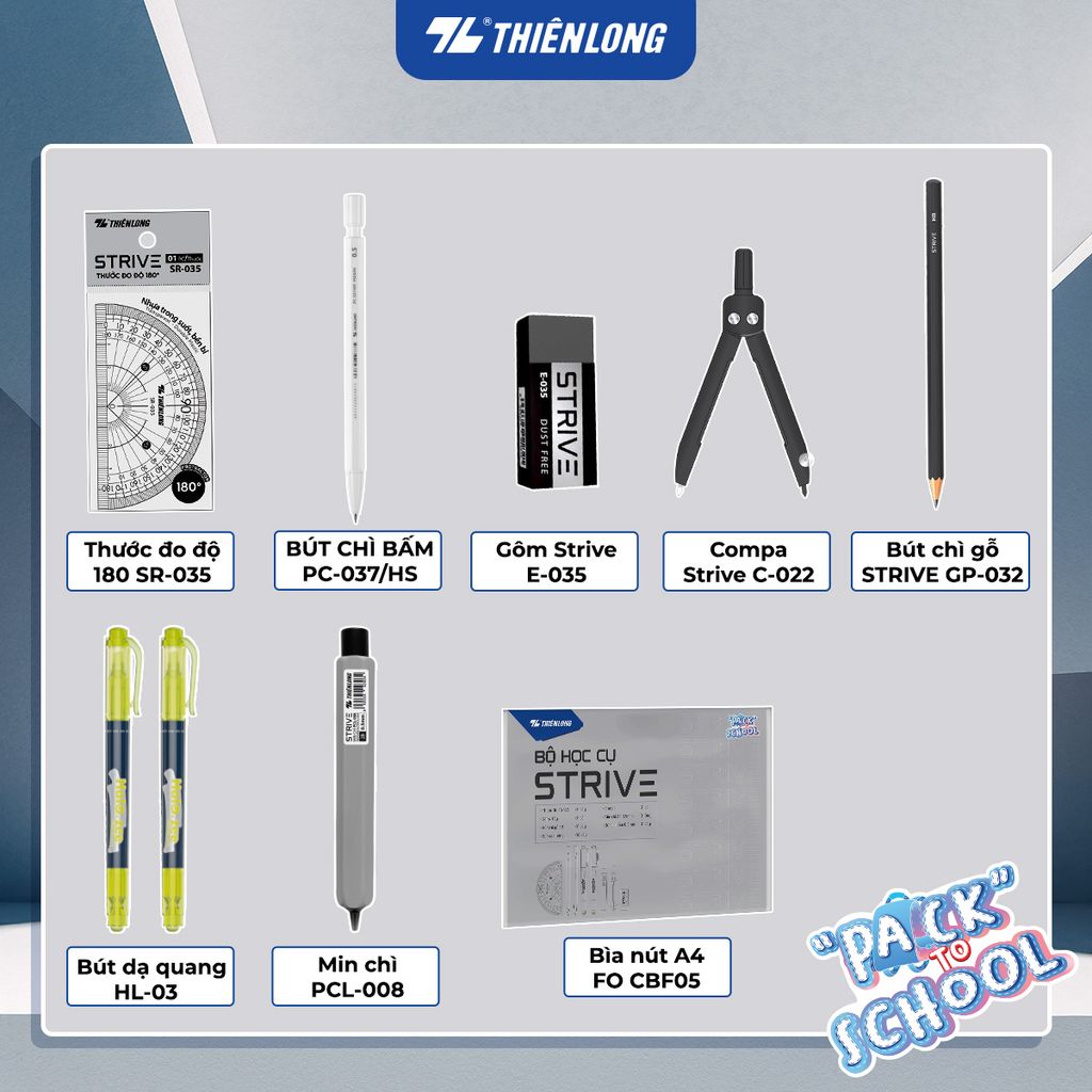 Bộ học cụ Thiên Long Đồng Hành Năm Học Mới