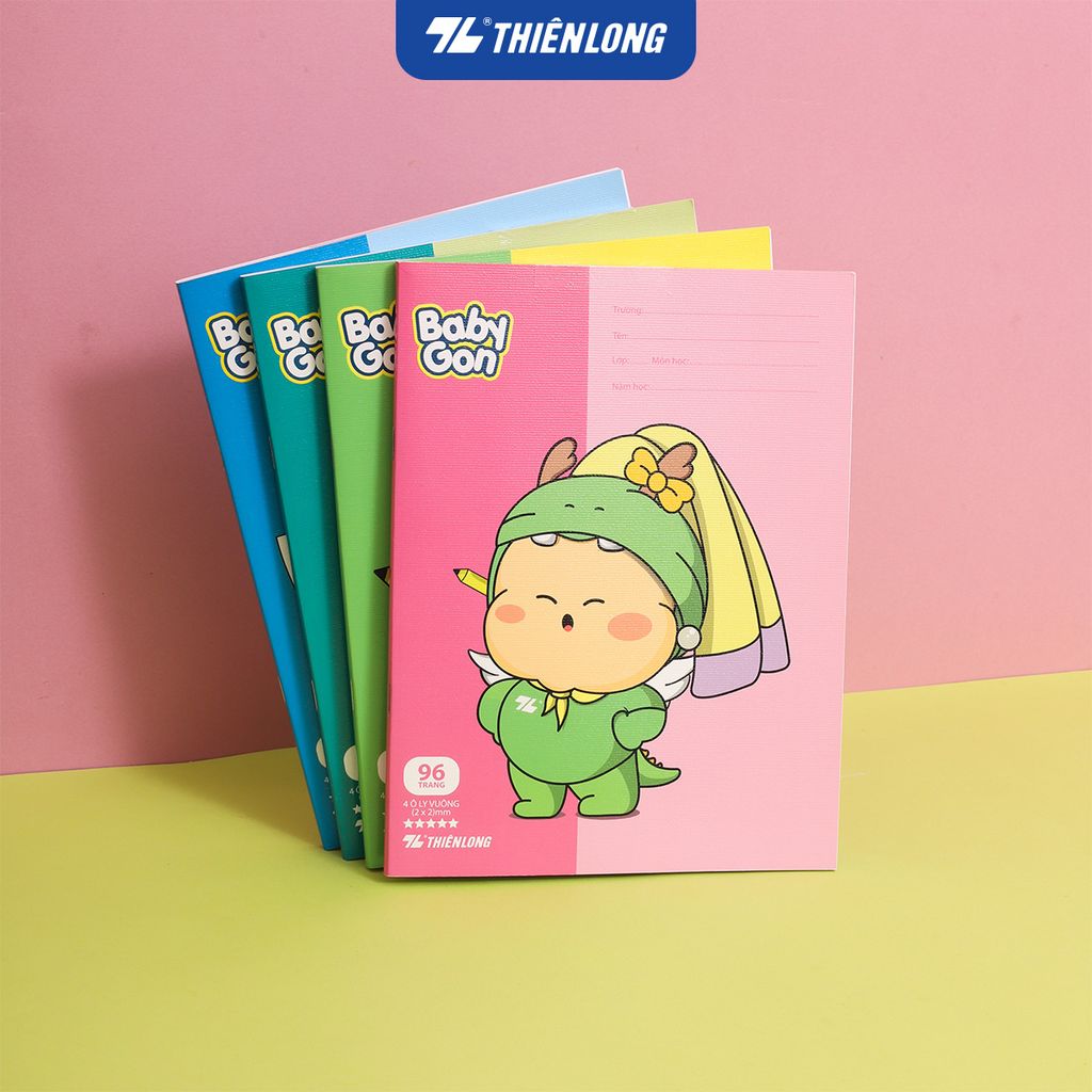 Tập học sinh 96 trang 4 ô ly vuông 2mm 100gsm NB-124 Thiên Long - Mẫu ngẫu nhiên