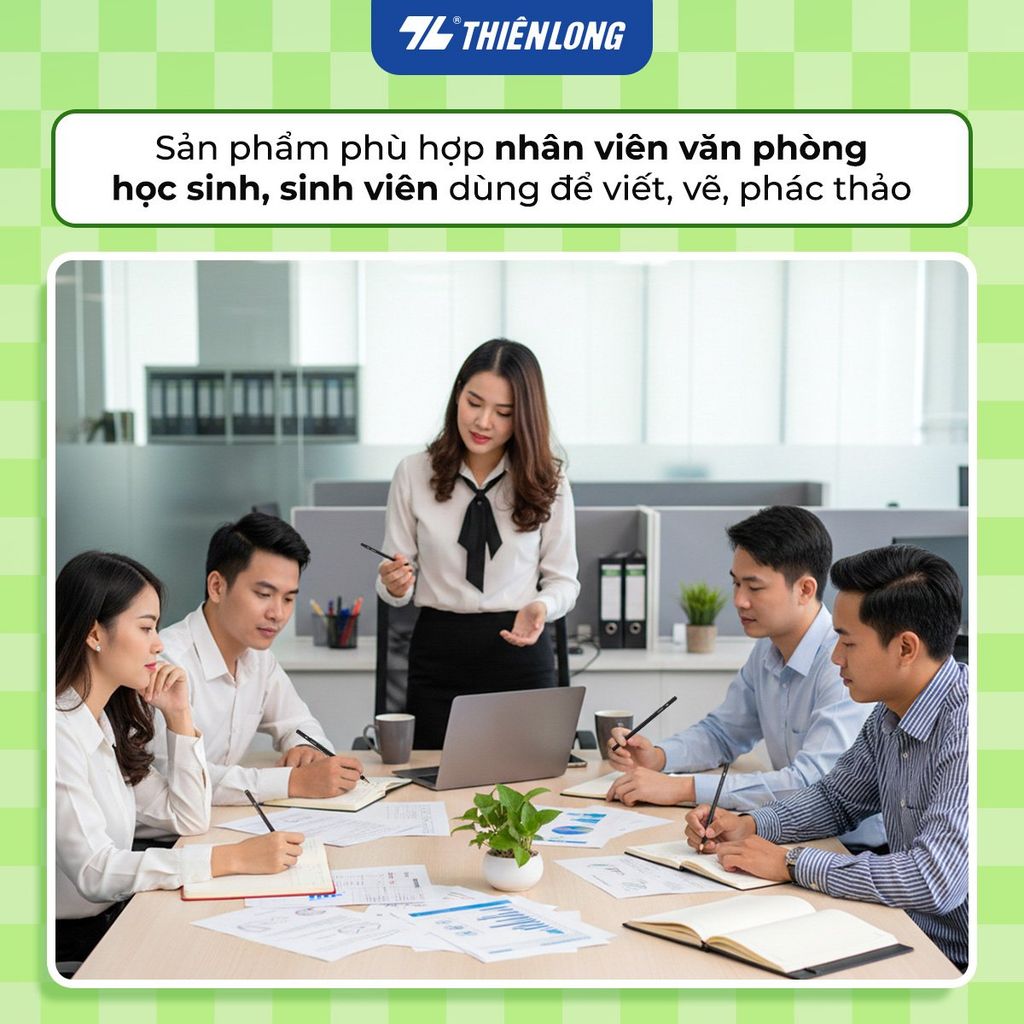 Combo 10 Bút chì gỗ HB - 2B Strive Thiên Long