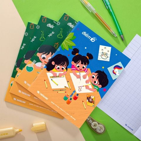 Tập học sinh 96 trang 5 ô ly vuông 80 gsm Điểm 10 TP-NB074 (hình ngẫu nhiên)