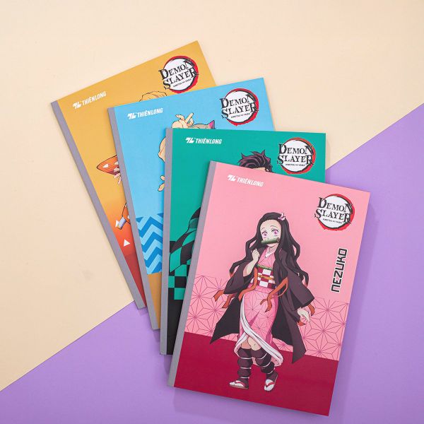 Tập vở Thiên Long 80/120 trang kẻ ngang 7mm 70gsm - dành cho học sinh, sinh viên - Phiên bản Demon Slayer