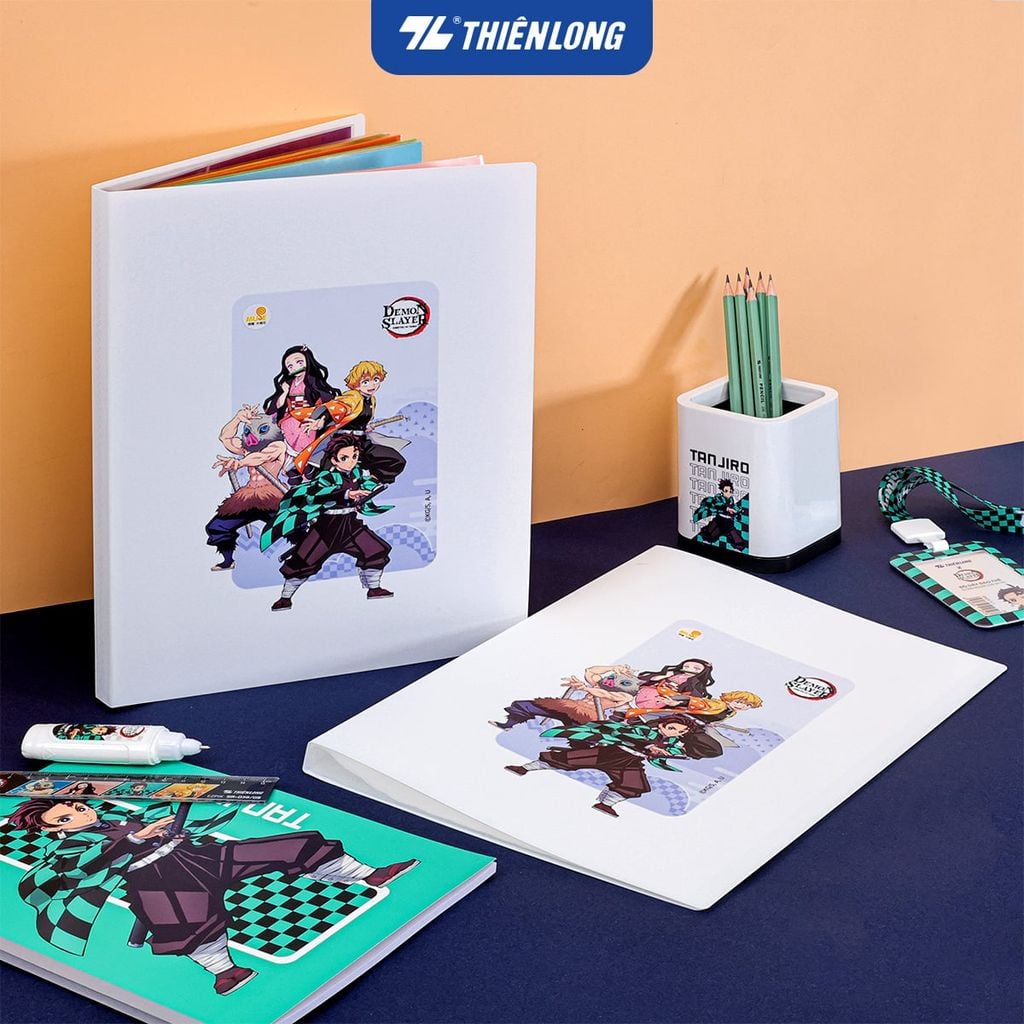 Bìa học sinh - Bìa văn phòng 30 lá A4 Thiên Long Demon Slayer DB-012/DS - Sức chứa 150 tờ A4