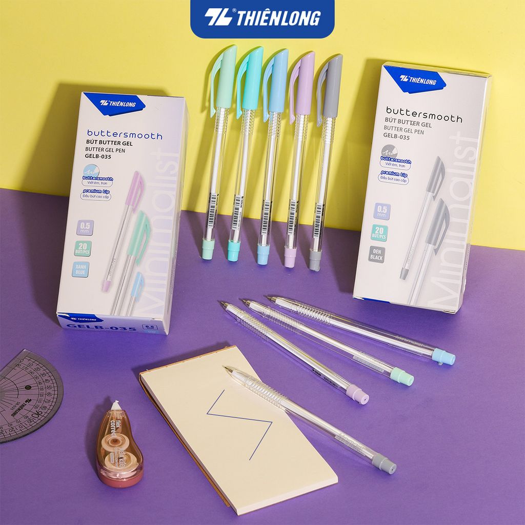 Bút gel B - Buttersmooth Gel Thiên Long GELB-035 - Premium Tip viết êm, trơn