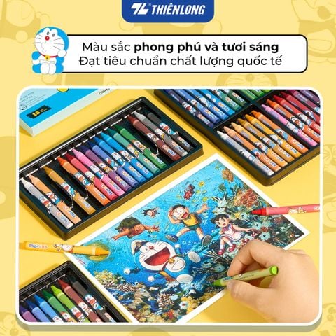 Sáp 10/12 màu Colokit Doraemon CR-C04/DO - Phiên bản 2026