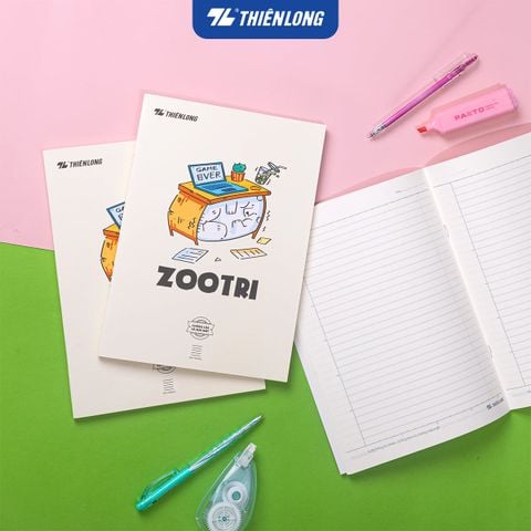 Tập học sinh Thiên Long ZOOTRI 120 trang 70gsm kẻ ngang 7mm NB-142 – Chống lóa, dịu mắt