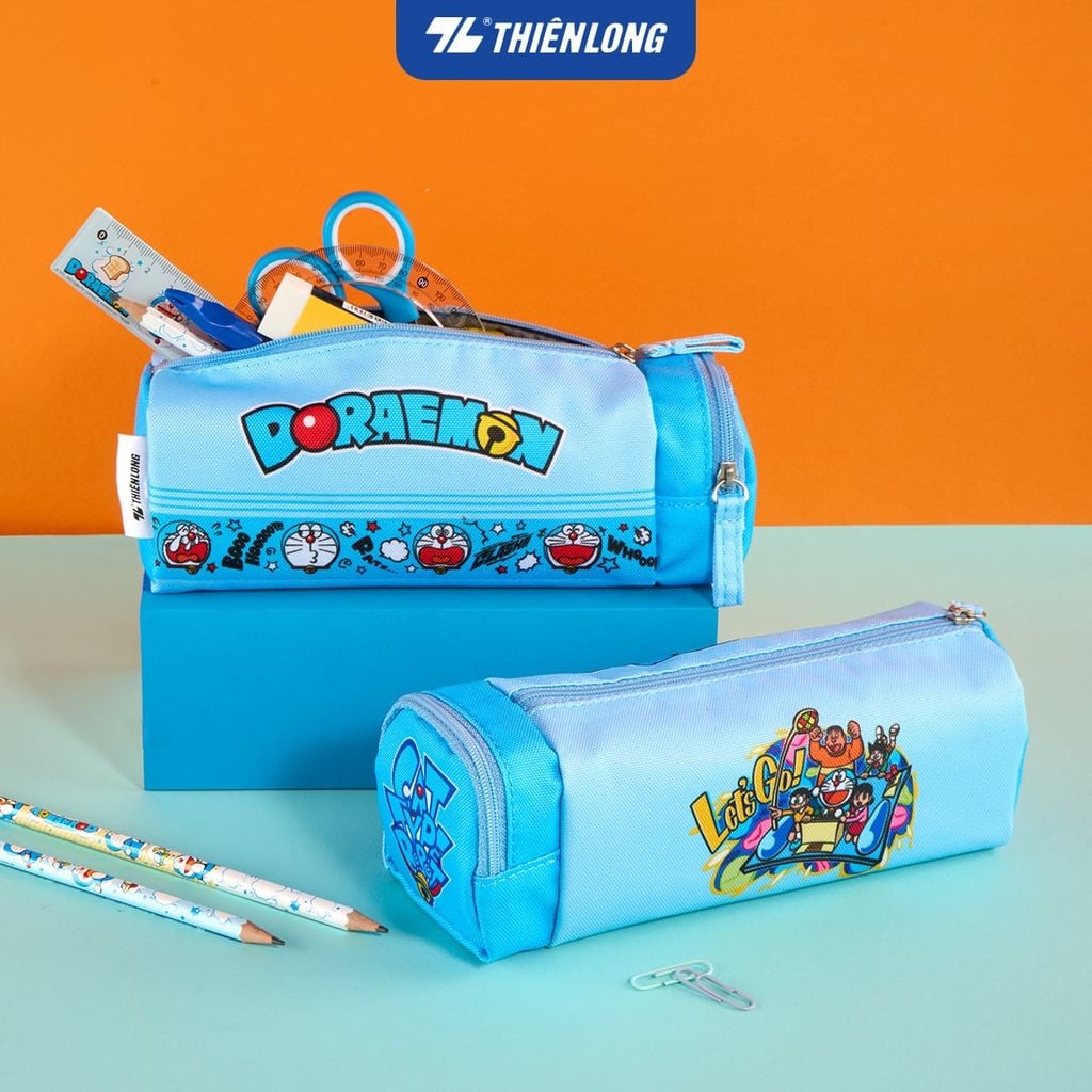 Túi - Bóp viết Thiên Long Doraemon PCA-023/DO Hộp bút dây kéo