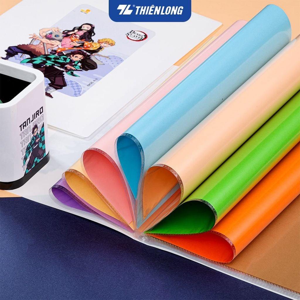 Bìa học sinh - Bìa văn phòng 30 lá A4 Thiên Long Demon Slayer DB-012/DS - Sức chứa 150 tờ A4