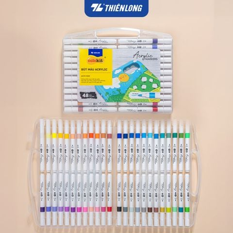 Bộ Bút 48/60 Màu Acrylic Thiên Long Colokit Acrylic Markers
