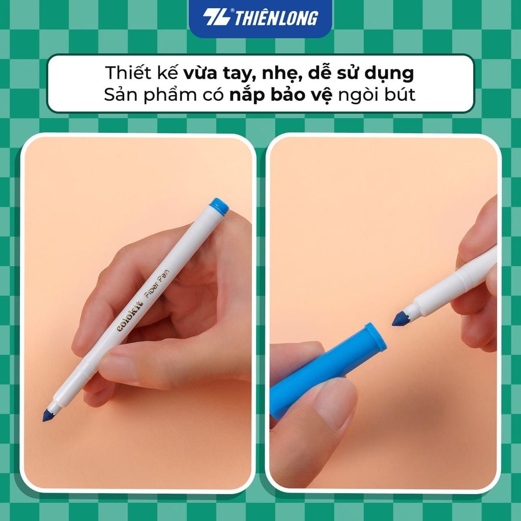 Bút Lông Thiên Long 48/60 Màu Fiber Pen Washable - Phiên bản Demon Slayer