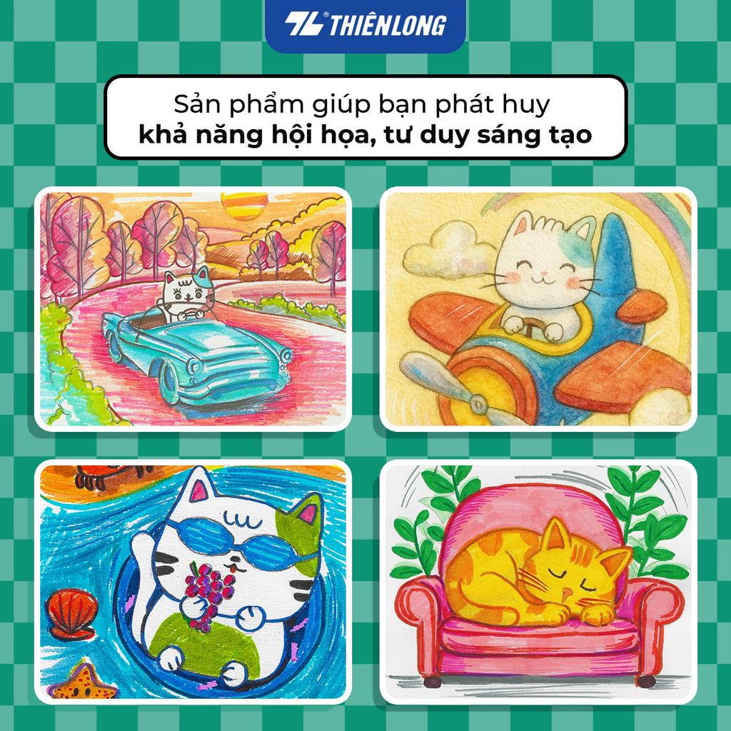 Bút Lông Thiên Long 48/60 Màu Fiber Pen Washable - Phiên bản Demon Slayer