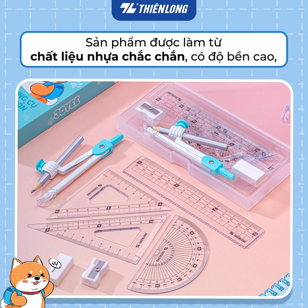 Bộ dụng cụ học Toán Thiên Long Joyee BTS-023 - 8 món