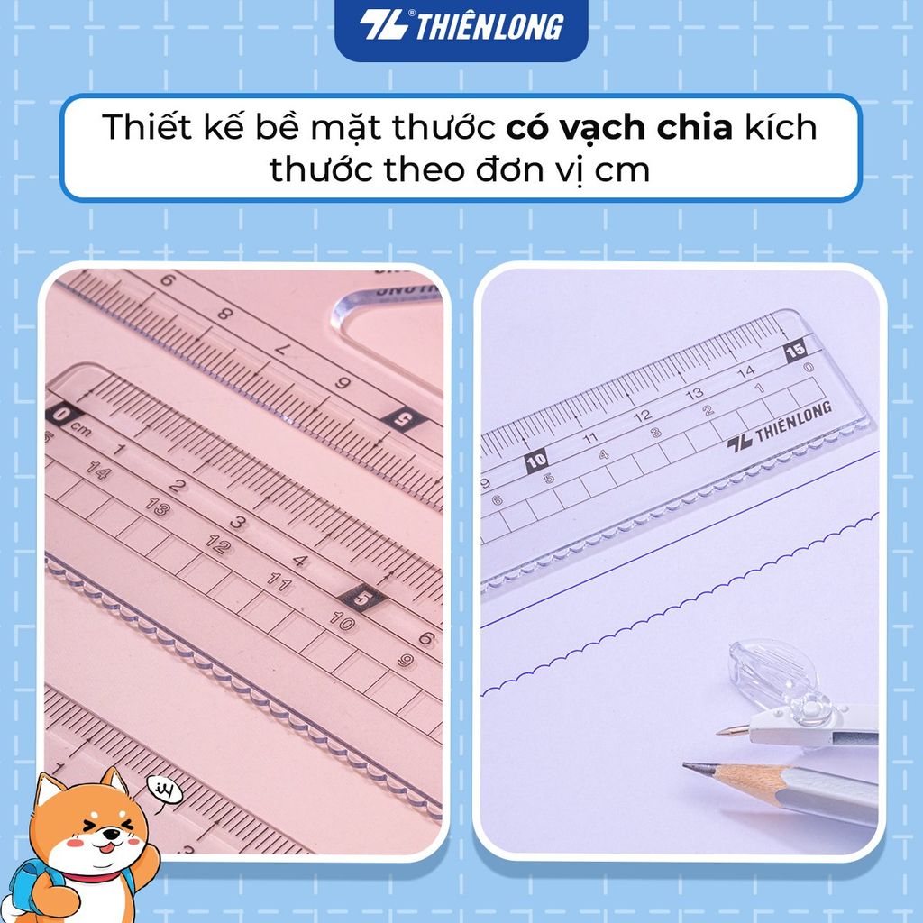 Bộ dụng cụ học Toán Thiên Long Joyee BTS-023 - 8 món