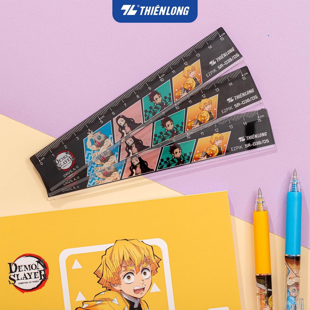 Thước thẳng Thiên Long 15cm - Phiên bản Demon Slayer SR-038/DS