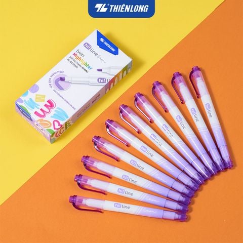 Bút dạ quang Thiên Long HL-03/PLUS - 2 đầu bút siêu mềm, lướt giấy nhẹ êm