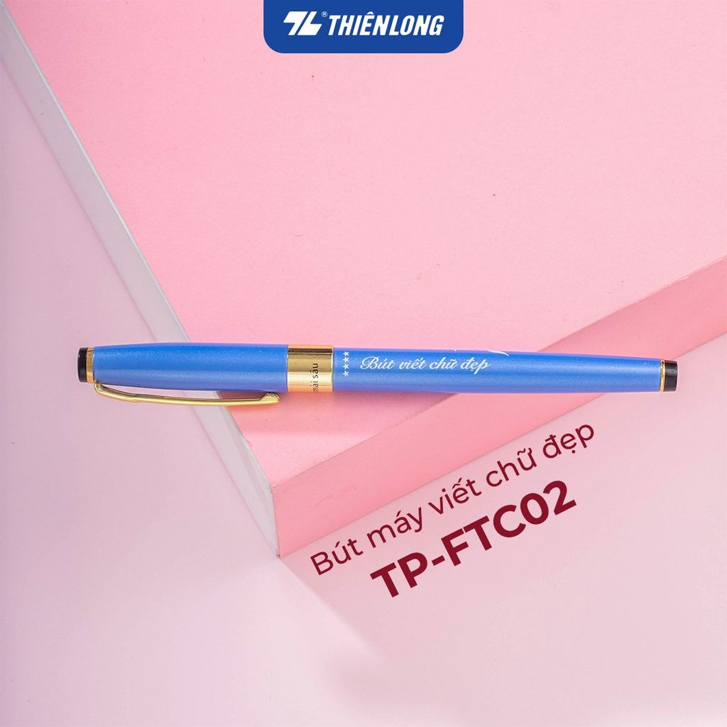 Bút máy luyện viết chữ đẹp Thiên Long, ngòi mài mỏng, thiết kế phù hợp với tay cầm học sinh