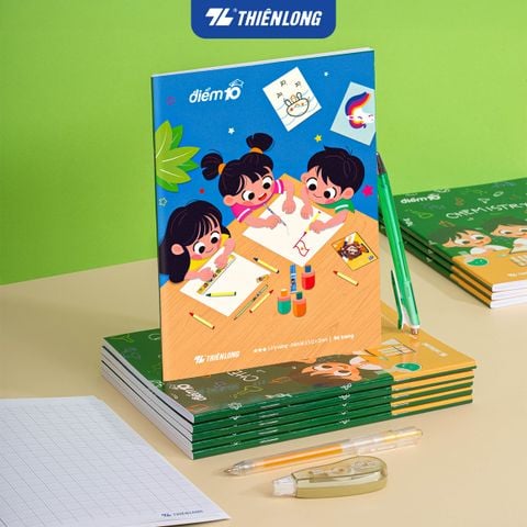 Tập học sinh 96 trang 5 ô ly vuông 80 gsm Điểm 10 TP-NB074 (hình ngẫu nhiên)