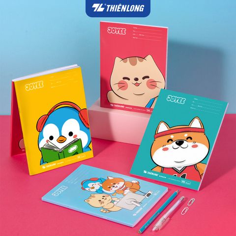 Combo 5 Tập học sinh Thiên Long Joyee 96 trang 4 ô ly vuông 2mm TP-NB061 - Mẫu ngẫu nhiên