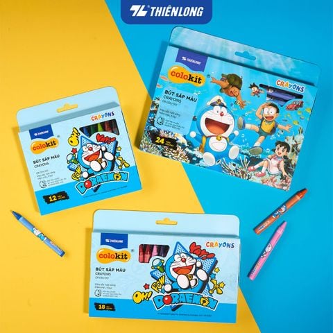 Sáp 10/12 màu Colokit Doraemon CR-C04/DO - Phiên bản 2026